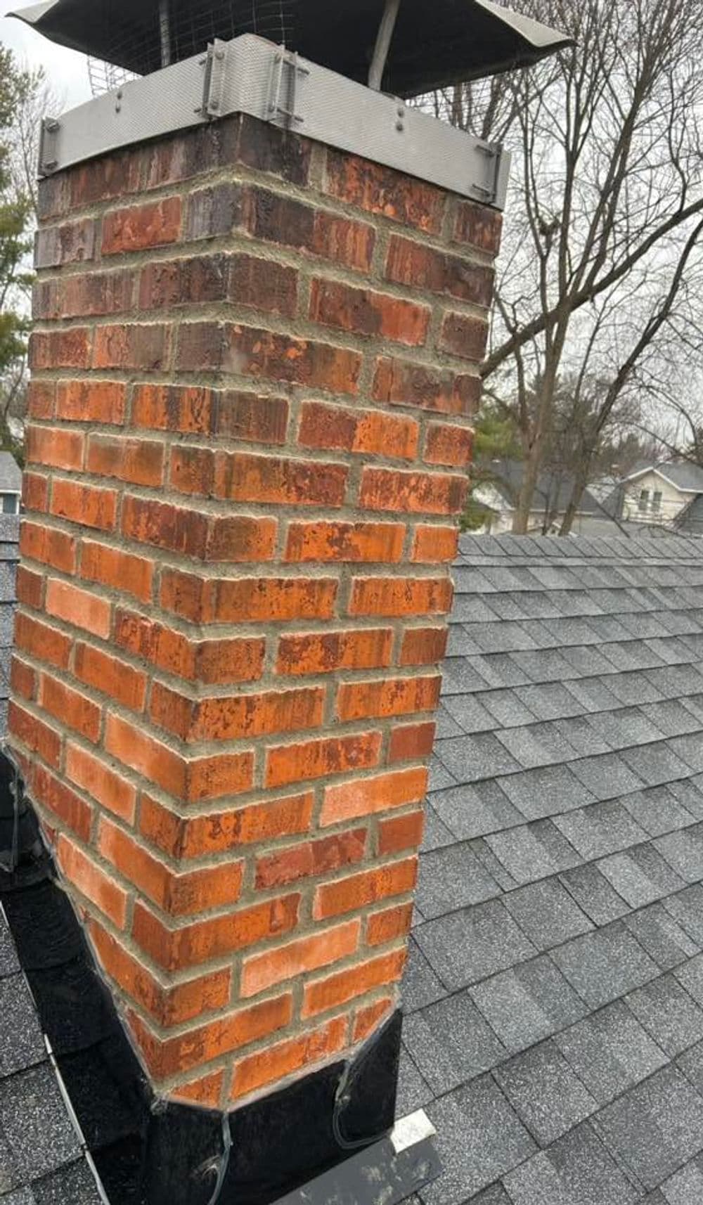 Chimney Grind Tuckpoint and Crown Repair in Clinton IL