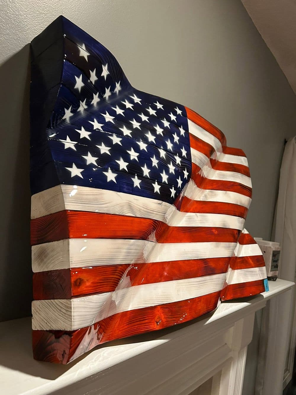 Handmade Wood Flags Built Right Here in Maroa, IL image