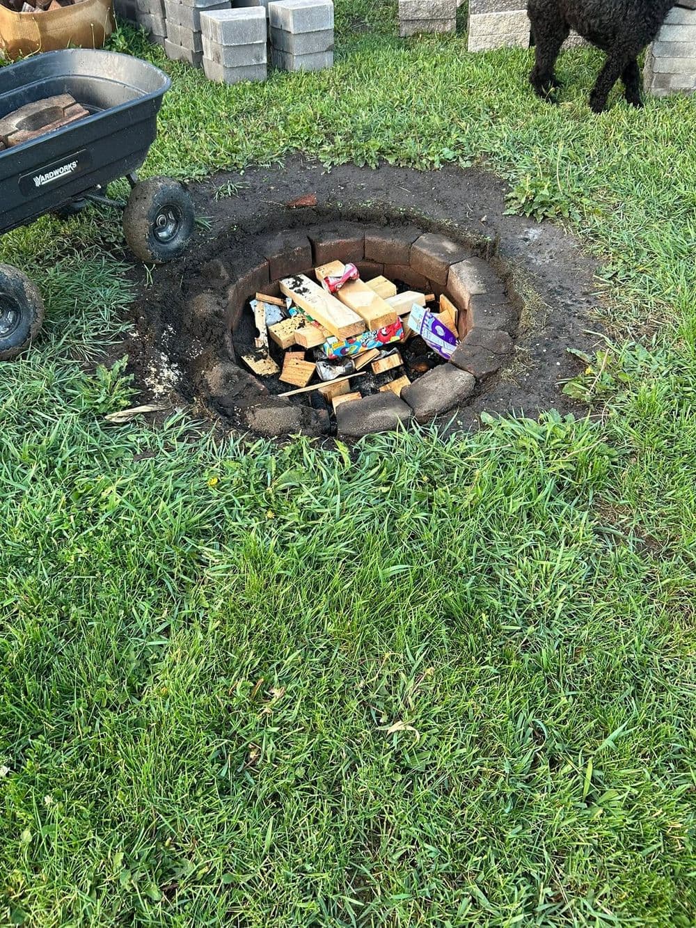 Old Fire Pit Torn Out and Rebuilt Right in Taylorville