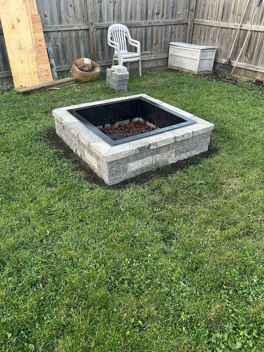 Old Fire Pit Torn Out and Rebuilt Right in Taylorville