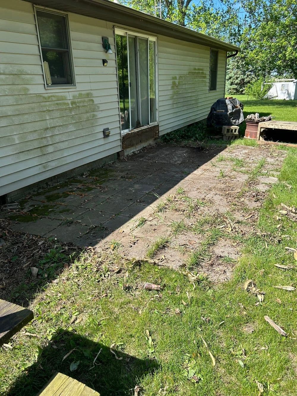 Gallery photos for Porch Cleanup, Paver Reset and Power Wash in Heyworth IL: Image #5