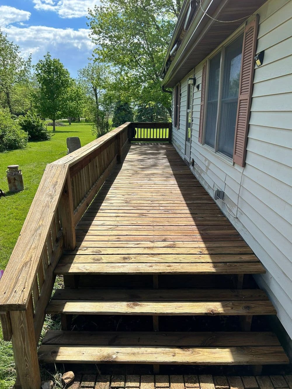 Gallery photos for Warrensburg Porch Pressure Wash Goes From Eyesore to Brand New: Image #1
