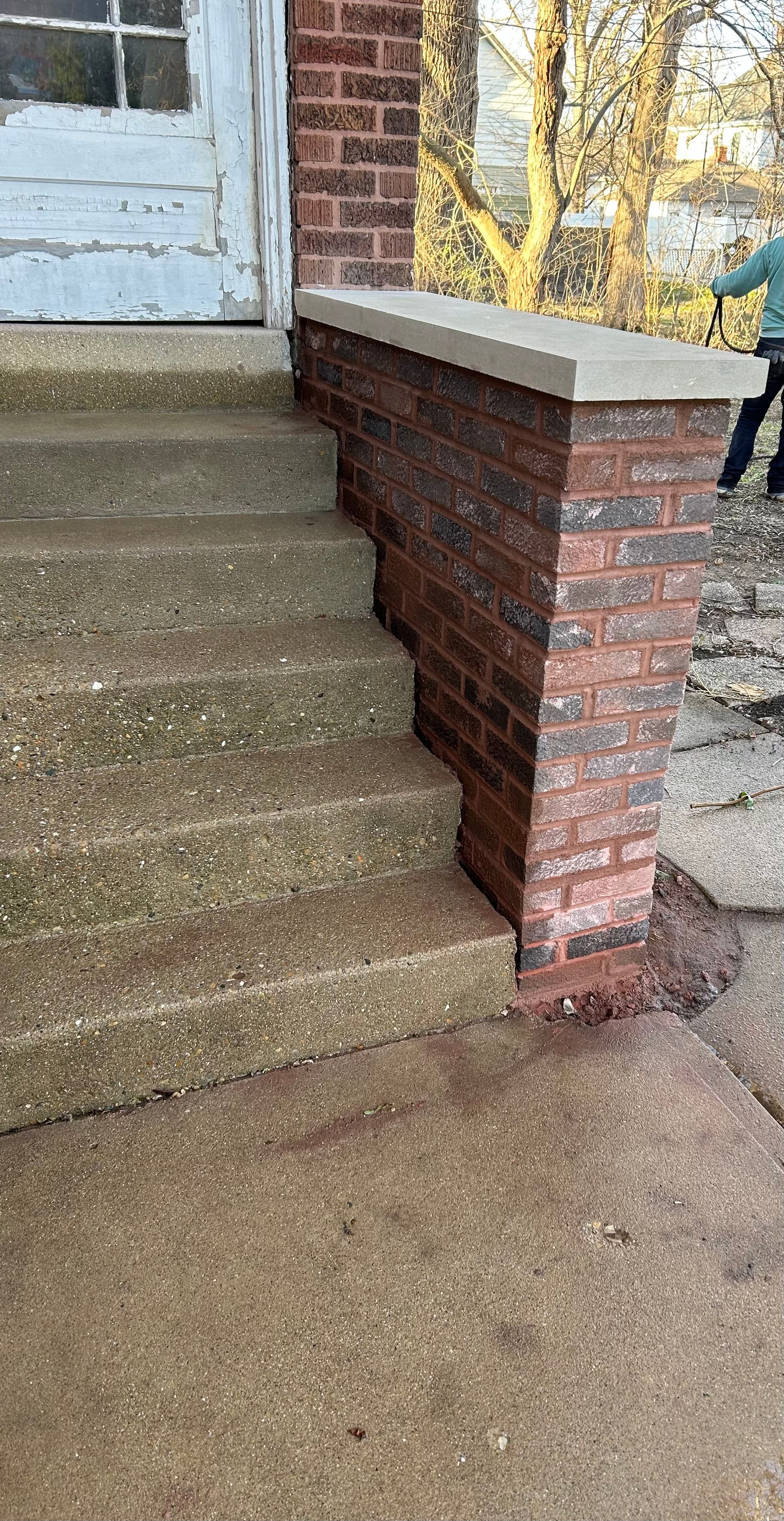 Gallery photos for Crumbling Brick Wing Wall Rebuilt from the Footing Up: Image #8