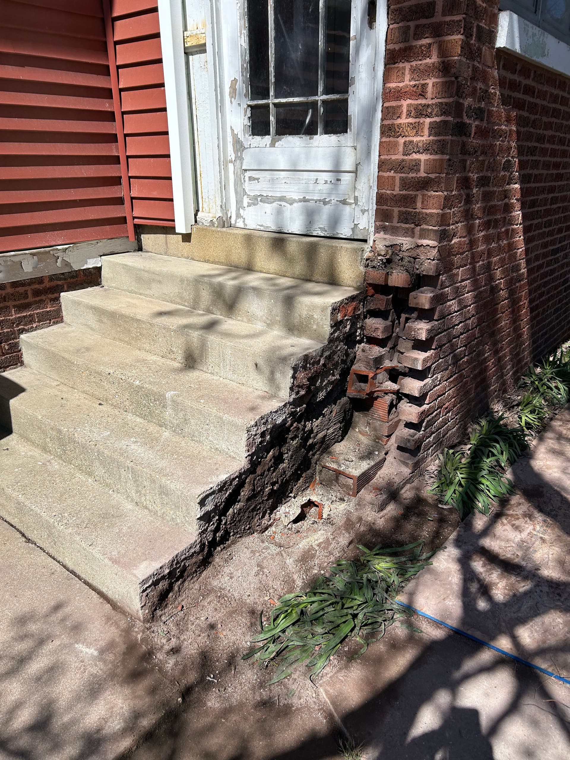 Gallery photos for Crumbling Brick Wing Wall Rebuilt from the Footing Up: Image #3
