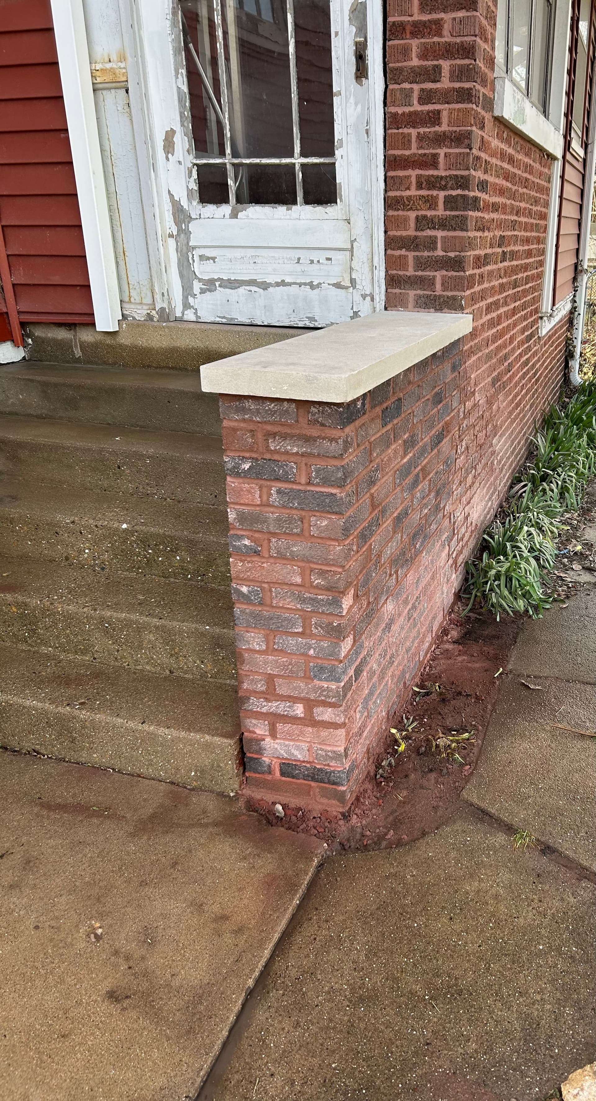Gallery photos for Crumbling Brick Wing Wall Rebuilt from the Footing Up: Image #7